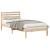 Cadru de pat cu headboard Maro 100 x 210 cm Lemn de brad solid GartenMobel Dekor