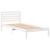 Cadru de pat cu headboard Alb 100 x 210 cm Lemn de brad solid GartenMobel Dekor