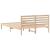 Cadru de pat cu headboard Maro 140 x 210 cm Lemn de brad solid GartenMobel Dekor