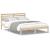 Cadru de pat cu headboard Maro 140 x 210 cm Lemn de brad solid GartenMobel Dekor