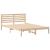 Cadru de pat cu headboard Maro 140 x 210 cm Lemn de brad solid GartenMobel Dekor
