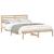 Cadru de pat cu headboard Maro 140 x 210 cm Lemn de brad solid GartenMobel Dekor