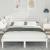 Cadru de pat cu headboard Alb 140 x 210 cm Lemn de brad solid GartenMobel Dekor