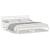 Cadru de pat cu headboard Alb 200 x 210 cm Lemn de brad solid GartenMobel Dekor