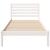 Cadru de pat cu headboard Alb 90 x 220 cm Lemn de brad solid GartenMobel Dekor