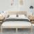Cadru de pat cu headboard Maro 140 x 220 cm Lemn de brad solid GartenMobel Dekor