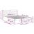 Cadru de pat cu headboard Alb 140 x 220 cm Lemn de brad solid GartenMobel Dekor
