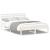 Cadru de pat cu headboard Alb 140 x 220 cm Lemn de brad solid GartenMobel Dekor