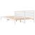 Cadru de pat cu headboard Alb 140 x 220 cm Lemn de brad solid GartenMobel Dekor