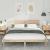 Cadru de pat cu headboard Ajustabil Maro 160 x 220 cm Lemn de brad solid GartenMobel Dekor
