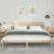 Cadru de pat cu headboard Maro 180 x 220 cm Lemn de brad solid GartenMobel Dekor