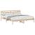 Cadru de pat cu headboard Maro 200 x 200 cm Lemn de brad GartenMobel Dekor