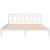 Cadru de pat cu headboard Alb 200 x 200 cm Lemn masiv de pin GartenMobel Dekor