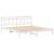 Cadru de pat cu headboard Alb 200 x 200 cm Lemn masiv de pin GartenMobel Dekor