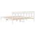 Cadru de pat cu headboard Alb 200 x 200 cm Lemn masiv de pin GartenMobel Dekor