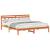 Cadru de pat cu headboard Maro 200 x 200 cm Lemn de brad GartenMobel Dekor