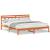 Cadru de pat cu headboard Maro 200 x 200 cm Lemn de brad GartenMobel Dekor