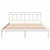 Cadru de pat cu headboard Alb Dublu Standard Lemn de brad GartenMobel Dekor