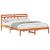 Cadru de pat cu headboard Maro 150 x 200 cm Lemn de brad GartenMobel Dekor