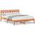 Cadru de pat cu headboard Maro 150 x 200 cm Lemn de brad GartenMobel Dekor