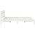 Cadru de pat cu headboard Alb 140 x 200 cm Lemn masiv de pin GartenMobel Dekor