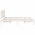 Cadru de pat cu headboard Alb 120 x 200 cm Lemn masiv de pin GartenMobel Dekor