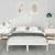 Cadru de pat cu headboard Alb 120 x 200 cm Lemn masiv de pin GartenMobel Dekor