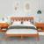 Cadru de pat cu headboard Maro 120 x 200 cm Lemn masiv de pin GartenMobel Dekor