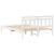 Cadru de pat cu headboard Alb 140 x 190 cm Lemn de brad GartenMobel Dekor