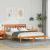Cadru de pat cu headboard Maro 140 x 190 cm Lemn masiv de pin GartenMobel Dekor