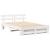 Cadru de pat cu headboard Alb 160 x 200 cm Lemn de brad solid GartenMobel Dekor