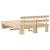 Cadru de pat cu headboard Maro 150 x 200 cm Lemn de brad GartenMobel Dekor