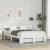 Cadru de pat cu headboard Alb 150 x 200 cm Lemn de brad solid GartenMobel Dekor