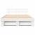 Cadru de pat cu headboard Alb 150 x 200 cm Lemn de brad solid GartenMobel Dekor