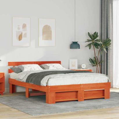 Cadru de pat Maro ceruit 150 x 200 cm Lemn de brad solid GartenMobel Dekor