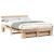 Cadru de pat cu headboard Maro 140 x 200 cm Lemn de brad solid GartenMobel Dekor