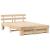 Cadru de pat cu headboard Maro 140 x 200 cm Lemn de brad solid GartenMobel Dekor