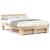 Cadru de pat cu headboard Maro 140 x 200 cm Lemn de brad solid GartenMobel Dekor