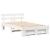 Cadru de pat cu headboard Alb 120 x 200 cm Lemn de brad GartenMobel Dekor