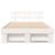 Cadru de pat cu headboard Alb 120 x 200 cm Lemn de brad GartenMobel Dekor