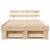 Cadru de pat cu headboard Maro 140 x 190 cm Lemn de brad solid GartenMobel Dekor