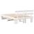 Cadru de pat cu headboard Alb 140 x 190 cm Lemn de brad solid GartenMobel Dekor