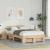 Cadru de pat cu headboard Maro 135 x 190 cm Lemn de brad solid GartenMobel Dekor