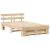Cadru de pat cu headboard Maro 135 x 190 cm Lemn de brad solid GartenMobel Dekor