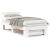 Cadru de pat cu headboard Alb 100 x 200 cm Lemn de brad solid GartenMobel Dekor