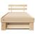 Cadru de pat cu headboard Maro 75 x 190 cm Lemn de brad solid GartenMobel Dekor