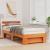 Cadru de pat cu headboard Maro ceruit 75 x 190 cm Lemn de brad GartenMobel Dekor