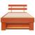 Cadru de pat cu headboard Maro ceruit 75 x 190 cm Lemn de brad GartenMobel Dekor