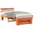 Cadru de pat cu headboard Maro ceruit 75 x 190 cm Lemn de brad GartenMobel Dekor