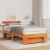 Cadru de pat cu headboard Maro ceruit 75 x 190 cm Lemn de brad GartenMobel Dekor